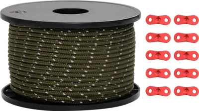 Image de vidaXL Corde de tente réfléchissante avec tendeurs de corde 50 m 5 mm