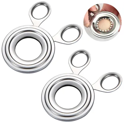 Produktbild von Eieröffner - Edelstahl Eierköpfer und Eierpiekser - Küchenwerkzeug für rohe und gekochte Eier - 2 Stück