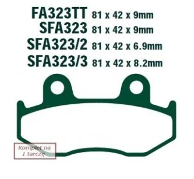 Produktbild von EBC Brakes Bremsbeläge Satz Bremsklötze für SUZUKI MOTORCYCLES AN SFA323/2