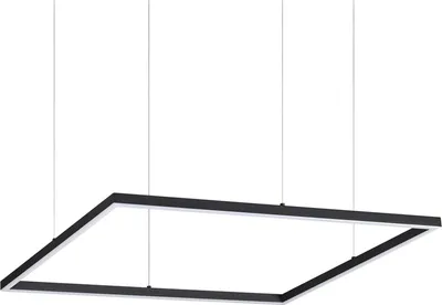 Produktbild von Moderne Aufhängung Quadratisches Orakel Aluminium-Kunststoff Schwarz Led 41W 3000K D70Cm