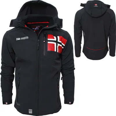 Produktbild von Geographical Norway Herren Softshell Jacke G-ROVA Outdoor, Schwarz, Größe S