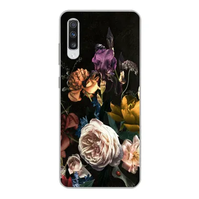Produktbild von MuchoWow® Handyhülle Schutzhülle Hülle für Samsung Galaxy A70 Blumen - Rosen - Muster Silikon Softcase Handy Hülle - Schutzhaube