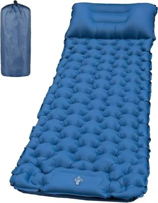 Produktbild von Famanu Campingmatratze mit integriertem Kissen – leicht & kompakt – wasserdichte TPU Schlafmatte – schnell aufblasbar