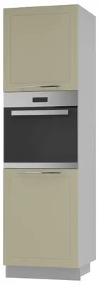 Produktbild von Backofenschrank KVANTUM 2-türig 60cm Korpus- & Frontfarbe wählbar (Q-D14/RU/2D),vanille matt,grau