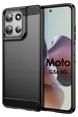 Produktbild von Carbon Hülle für Moto G56 Hülle Handyhülle Outdoor Handy Tasche Bumper Case Back Cover