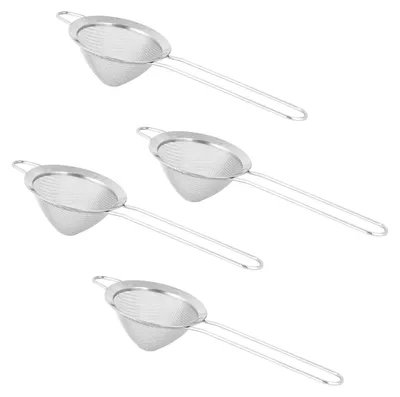 Feinmaschiges Cocktailsieb, 4 Stück, 8,5 cm, Edelstahl