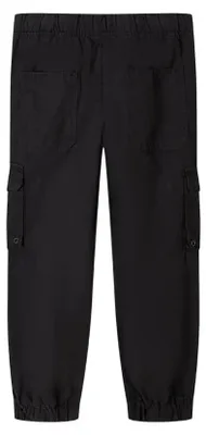Immagine prodotto di Pantaloni cargo Minoti in cotone elasticizzato, colore nero, taglia 122, per bambine