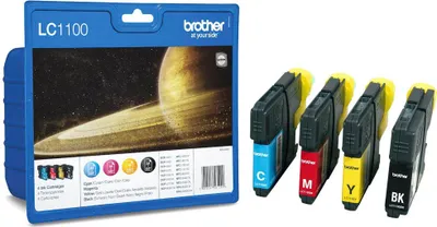 Zdjęcie produktu dla Brother LC1100 Value Pack - 4 sztuki - czarny, żółty, cyjan, magenta