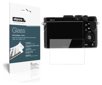 Produktbild von 2x Schutzfolie für Sony Cyber-Shot DSC-RX100 VII - Anti-Shock 9H Folie dipos Glass Kunststoffglas