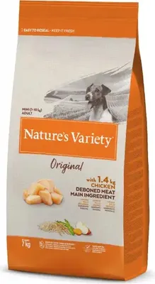 Productafbeelding van Nature's V Original Hondenvoer Voor Volwassen Honden, Kleine Rassen, Kijken 7Kg (Ndr)