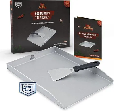 Immagine prodotto di Piastra a induzione in acciaio inossidabile - 30 x 40 cm - 4 mm - Resistente al calore e lavabile in lavastoviglie