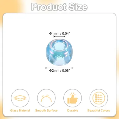 Produktbild von 2000 Stš¹ck Glasperlen zum Auff?deln, 2 mm Mini Perlen Set fš¹r Armb?nder Selber Machen Glas Bugle Perlen fš¹r DIY Ohrringe, Halsketten, Armb?nder, Schmuckherstellung, blaue Farbe