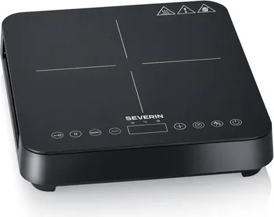 Immagine prodotto di SEVERIN KP9190 Piastra elettrica singola, 2000 W, 1 piano cottura, 10 livelli di potenza, piano cottura in vetroVetroceramica da 22 cm, regolazione della temperatura 60-240 °C, timer
