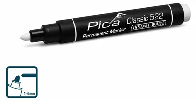 Obrázek produktu pro Pica | Classic 522/52 – bílý permanentní popisovač 1–4 mm