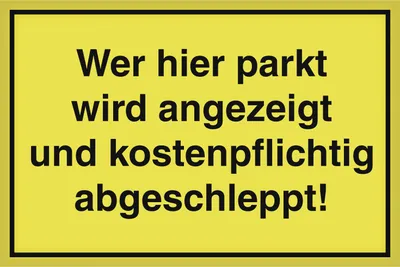 Produktbild von Metafranc Hinweisschild Wer hier parkt 200 x 300 mm