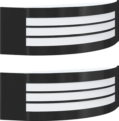 Produktbild von Außenwandleuchte 2 pcs Schwarz 32 x 10 x 10 cm