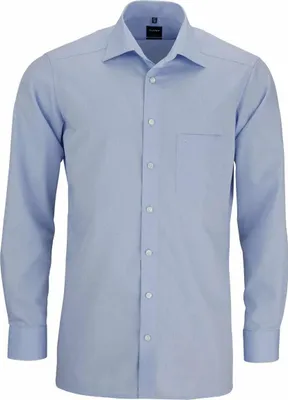 Produktbild von OLYMP Luxor Modern Fit Hemd 40 M Langarm chambray hellblau, Größe:40