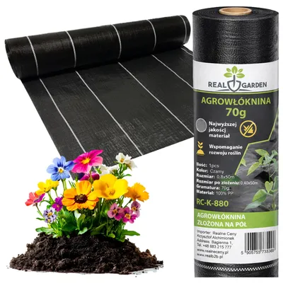 Produktbild von Schwarzes Unkrautvlies UV 70g m² 0,8m x 50m Agrargewebe