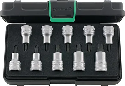 Immagine prodotto di Set di chiavi a bussola 54TX/10 10 pezzi 1/2 pollici T20-T60 STAHLWILLE