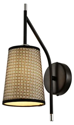 Wandlamp Retro E14 1-flammig Schwarz/Gold/Beige 20x12x35,5 cm