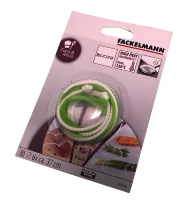 Obrázek produktu pro Fackelmann provázek na vaření/vázání, provázek na roládu ze silikonu, provázek na pečení masa, zeleniny nebo ryb (barva: bílá, zelená), množství: 6 ks