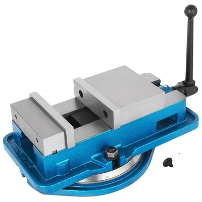 Produktbild von VEVOR 15,2 cm leistungsstarker präziser Schraubstock, 26,9 kg Schraubstockmaschine Präzisionsschraubstock Zubehörset, 4,4 cm Backen präziser Spannverschluss Tischschraubstock, 125 mm, Legierter Stahl