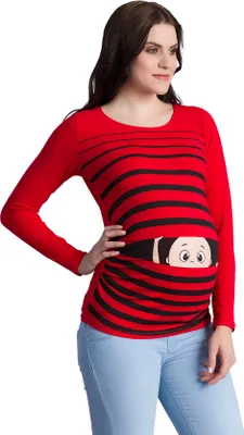 Produktbild von Umstandsshirt Langarm Guck Guck mit Motiv Schwangerschaft M.M.C.