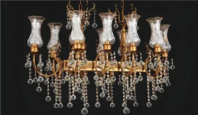 Obrázok produktu pre Luster stropný luster stropné svietidlo luster zlatá krištáľová lampa