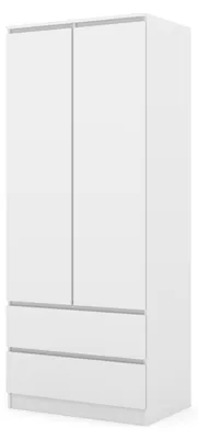 Zdjęcie produktu dla Homlando szafa ubraniowa Maja 80 cm 2D2S biały mat