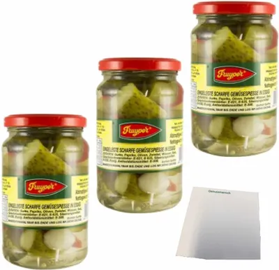 Produktbild von Fruyper Gemüsespiesse scharf 3er Pack (3x360g Glas) + usy Block