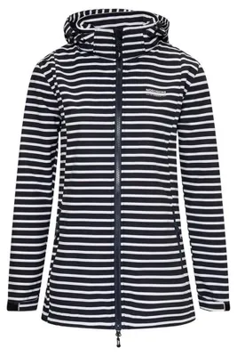 Produktbild von Nordberg Breton - Softshell-Sommerjacke für Damen - Marineblau/Dunkelblau gestreift - Größe S