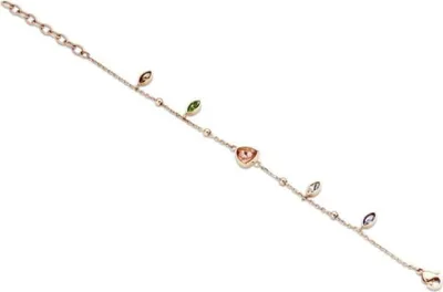 Produktbild von Victoria Armband mit farbigen Edelsteinen in Roségold