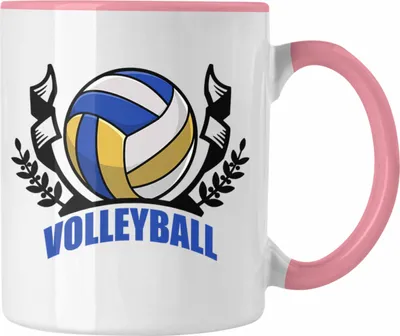 Produktbild von Trendation - Volleyball-Tasse Geschenk für Volleyball-Spieler Geschenkidee (Rosa)