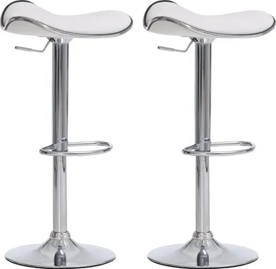 Produktbild von CLP 2er Set Barhocker Shanghai drehbar und höhenverstellbar weiß