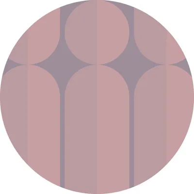 Productafbeelding van Sanders & Sanders zelfklevende behangcirkel Bauhaus roze en paars Ø 125 cm