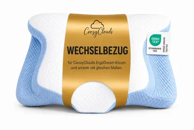 Produktbild von Wechselbezug waschbar für Nackenstützkissen Kopfkissenbezug 4 Farben, für Memory Foam Kissen, Orthopädisches Kissen, Nackenstützkissen, KI-generiertes Bild