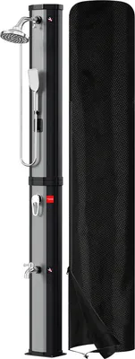 Immagine prodotto di Doccia solare 60L con copertura protettiva、con doccetta、argento Doccia Doccia da piscina Doccia da giardino Deluxe Festival Outdoor