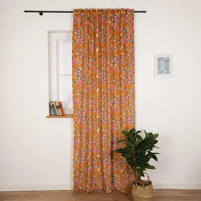 Produktbild von Vorhang Samtvorhang Lilium Blumen mit Smok-Schlaufenband 245x130cm (HxB)