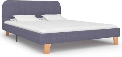 Produktbild von Bettgestell Hellgrau Stoff 140x200 cm