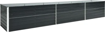 Image de vidaXL Parterre de jardin surélevé Acier galvanisé 480x80x45 cm Anthracite