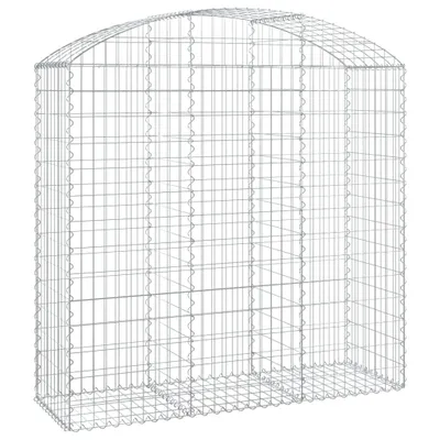 Obrázek produktu pro vidaXL Gabion s vysokým obloukem 150x50x140/160 cm Pozinkované železo