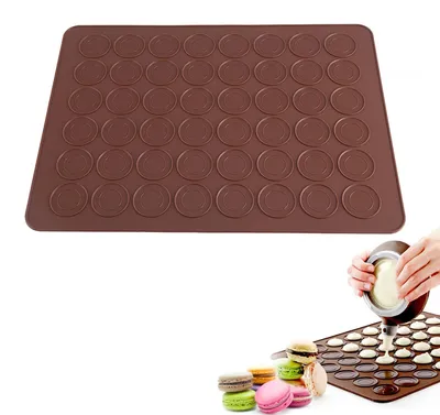 48er Macaron-Matte aus Silikon, antihaftbeschichtet, Backmatte