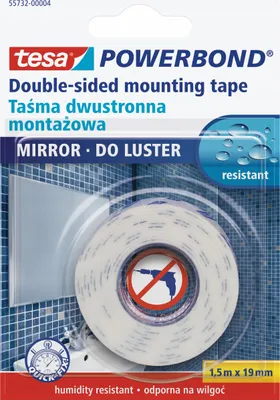 Zdjęcie produktu dla Taśma Tesa Powerbond Mirror biała 1,5m x19mm