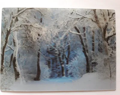 Produktbild von 3 D Ansichtskarte Winterlandschaft, Postkarte Wackelkarte Hologrammkarte, Winter Schnee Wald Bäume