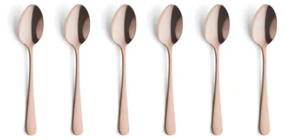Productafbeelding van Amefa theelepels, koperen set - 6 stuks, mat koper bestek