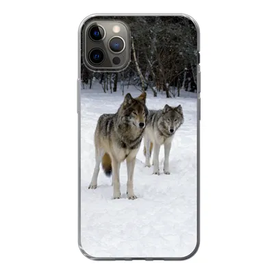 Produktbild von MuchoWow® Handyhülle Schutzhülle Hülle für iPhone 13 Pro Max Wolf - Schnee - Kanada Silikon Softcase Handy Hülle - Mobiltelefon