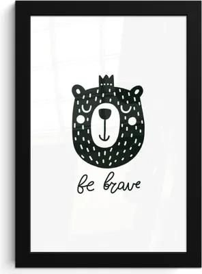 Produktbild von MuchoWow® MuchoWow® Gerahmtes Poster Bär - Zitate - Kinder - Jungen - Mädchen - Baby - Kinder 20x30 cm - Poster mit zchwarzem Bilderrahmen - Drucken - Bilder Poster im Rahmen