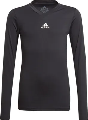 A black long-sleeved shirt with the Adidas logo on the chest.