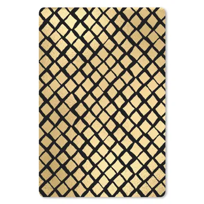 Produktbild von MuchoWow® Mauspad Mousepad Muster - Kariert - Gold 18x27 cm - Mousepads - Maus Mat - Pad - Mausunterlage