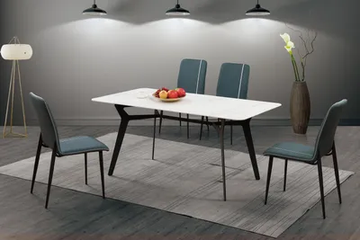 Produktbild von Tisch Luxus Tische Esszimmer Möbel Komplette Garnitur 5 tlg. Set Gruppe 180x90